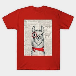 Llama with Monocle T-Shirt